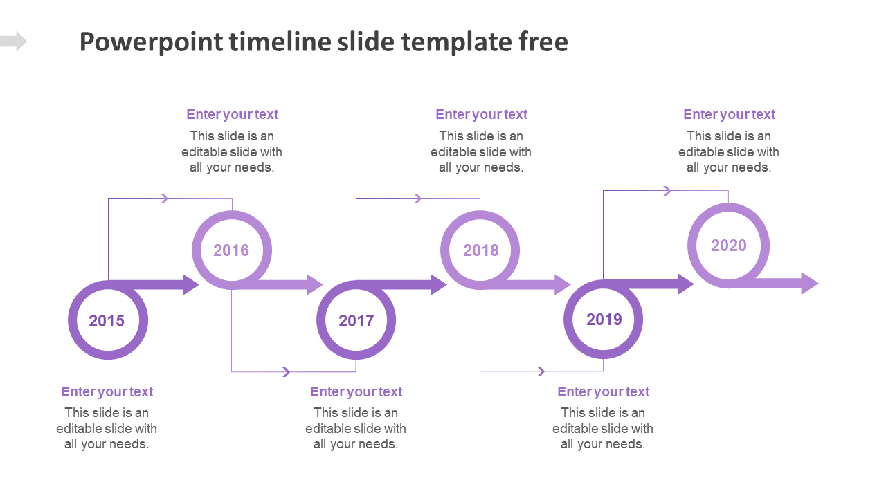 powerpoint timeline slide template free-purple